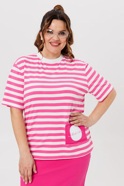 Костюм Michel Chic 1405 розовый, полоска  фото 2