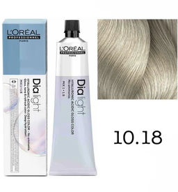 DIA Light 10.18 Молочный коктейль пепельный мокка, крем-краска 60 мл - Loreal professionnel фото 9