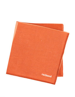 Оранжевый льняной платок