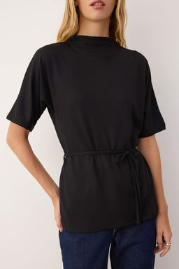 Siyah Baglama Detayl? Regular/Normal Kal?p Orme Bluz TWOAW26BZ00174