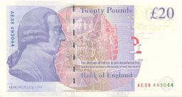 Банкнота 20 фунтов 2006 года Великобритания