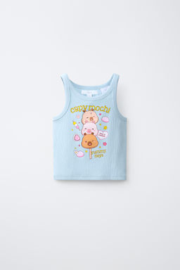 TOP RIB CAPIBARA CAPYFUN  / Azul pastel