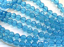 Бусины из циркона капля граненая 10*10мм цв.лазурный, 39см, 42 бусины Радуга камня