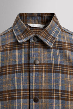 CHECK LYOCELL - WOOL SHIRT - Zara фото 9