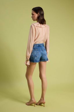 Mavi Dugme Detayl? City Boy Denim Sort TWOSS26SR00200 - Trendyolmilla фото 6