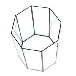 Аквариум "Восьмигранный" с крышкой, 24 литра, 25 х 25 х 45/50 см, беленый дуб