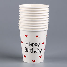Цена за 10 шт. Стакан бумажный Happy Birthday, 250 мл - Страна карнавалия фото 2