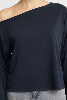 Antrasit Modall? More Sustainable Kay?k Yaka Relaxed/Rahat Kesim Orme Bluz TWOAW25BZ00282