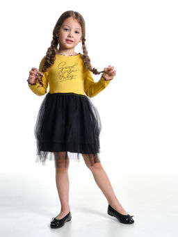 Платье с фатиновой юбкой на праздник UD 6849 горчица - Mini maxi фото 2