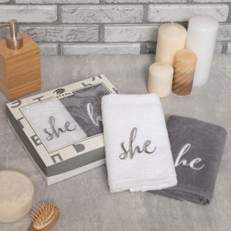 Набор полотенец She & He 35х50 см-2 шт, 100% хлопок, 350 г/м2