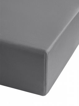 Проcтыня натяжная сатин 140x200+25 серый сатин