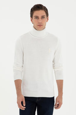 Мужской белый базовый свитер Неожиданная скидка в корзине