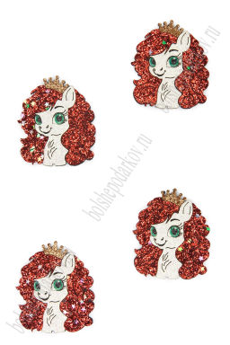 Лазерная вырубка из кожзама Лошадка 4,2*4,8 см (10 шт) №1, несклеенная - Больше подарков фото 2