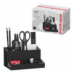 Цена за 1 шт. Набор настольный пластиковый ErichKrause Leader, Classic, черный