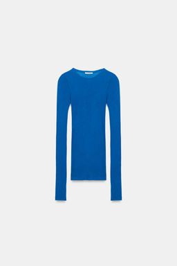 CAMISETA SUPIMA® MANGA LARGA / Azul el?ctrico - Zara фото 5