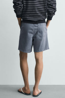BERMUDA TWILL RELAXED FIT / Azul claro