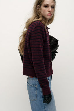 STRIPED KNIT CARDIGAN - Zara фото 9