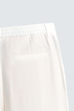 PANTAL?N RELAXED FIT PLIEGUES / Blanco - Zara фото 9