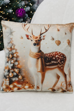 Наволочка декоративная новогодняя 2 шт рогожка