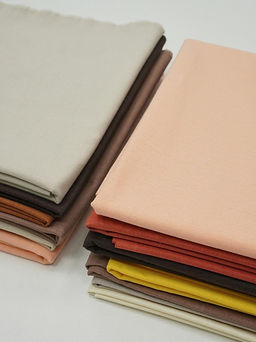 Комплект лоскута 1кг Хлопок однотонный (желто-бежево-коричневая гамма)