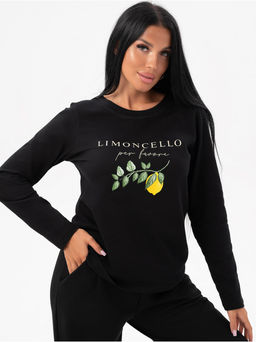 Лонгслив Лимон женский черный - София фото 11