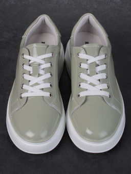 05-PDD215-3 GRAY GREEN Кроссовки женские (натуральная кожа) - Фабричный китай фото 10
