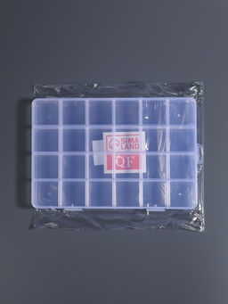 Органайзер для хранения мелочей, 24 ячейки, 19×13×1.8 см, прозрачный