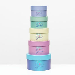 Набор круглых коробок 5 в 1 You are special, 23 х 23 х 14 - 15 х 15 х 10 см - UPAK LAND фото 2