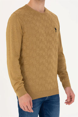 U. S. Polo Assn Мужской базовый свитер светло-хаки - U.s. polo assn фото 13