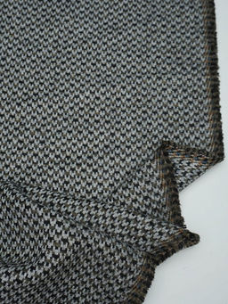 Шерсть пальтово-костюмная Твид Букле цв.серый/хаки, ш.1.55м, шерсть-50%, п/э-50%, 460гр/м.кв - Купава фото 10