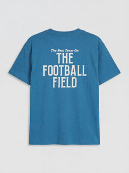 Bisiklet Yaka Bask?l? Erkek ?ocuk Ti??rt