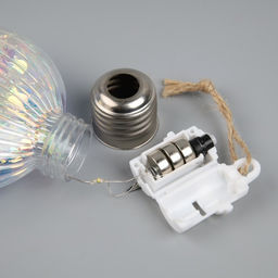 Ёлочный шар Ретро шар, 8х10.5 см, 5 LED, от батареек LR44x3, свечение тёплое белое - Luazon lighting фото 3