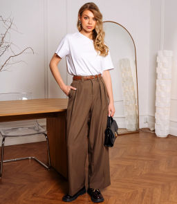Брюки #КТ8844, коричневый