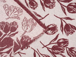 18С195-ШР/у. 80*125 Полотенце "Тюльпаны" цв. 93 рис. 98 бордо