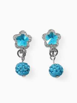 Цена за 2 шт. Серьги клипсы детские «Выбражулька. Шамбала и звездой кристалл», голубые