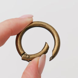 Кольцо-карабин, d=25/35 мм, толщина - 5 мм, 5 шт., цвет бронзовый