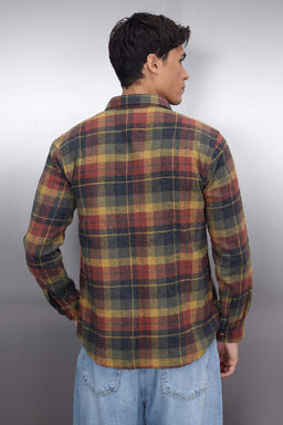 TRENDYOL MAN Bordo Cift Cep Kapakl? Regular Fit K?sl?k Oduncu Kareli Gomlek TMNAW21GO0031 - Trendyolmilla фото 4