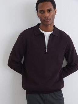 Polo Yaka Erkek Triko Kazak