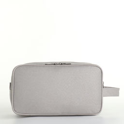 Косметичка дорожная на молнии с ручкой, с 3 отделами, Good trip, серая - Simaland фото 2