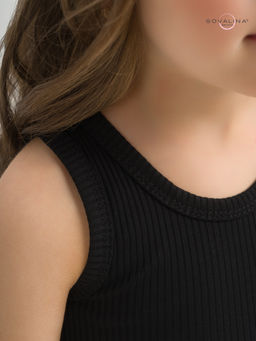 Кроп-топ лапша черный - Sovalina фото 7