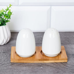 Набор для специй 2 предмета / NS239-2 /уп 80/ на деревянной подставке - Галеонтрейд фото 2