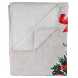 Салфетка хозяйственная 50х60см "Снегири" 3, рогожка 171г/м2, хлопок 100%, без упаковки, "Домашняя мода" (Россия)