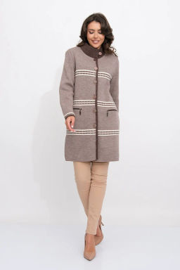 ЗЛАТА Кардиган В 1617/кофейный микс