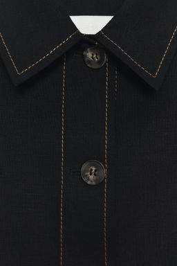 STRAIGHT WAISTCOAT WITH CONTRAST STITCHING - Zara фото 9