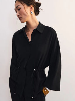 Блуза свободного кроя с кулиской / Zarina  фото 8