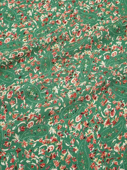 Штапель Премиум (Digital) Энжела цв.зеленый, ш.1.45м, вискоза-100%, 120гр/м.кв - Купава фото 6