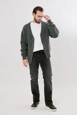 NOBBY, Мужские джинсы W01905 (черный деним) фото 2