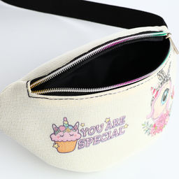 Сумка поясная детская на молнии «Выбражулька», молочная