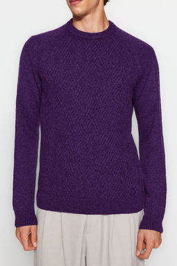 TRENDYOL MAN Gri Unisex Fit Yunlu Bisiklet Yaka Reglan Kol Dokulu Yun Kar?s?ml? Triko Kazak TMNAW22KZ0290 - Trendyolmilla фото 22