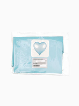 Цена за 2 шт. Воздушные шары фольгированные 17" "Сердце" цвет голубой сатин, набор 5 штук